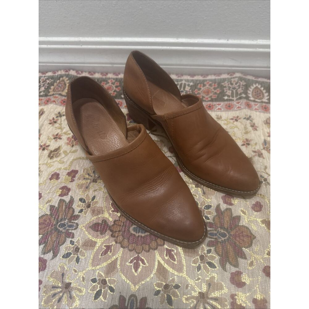 Madewell Brady Low Cut Bootie Womens Sz 8.5M English Saddle Brown Leather Shoes - Picture 2 of 9
